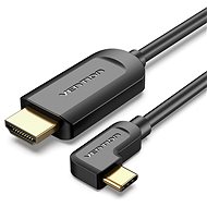 Video kábel Vention Type-C (USB-C) to HDMI Cable Right Angle 1,5 m Black