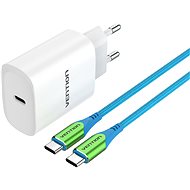 Nabíjačka do siete Vention & Alza Charging Kit (20 W USB-C + Type-C PD Cable 1 m) Collaboration Type