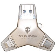 USB kľúč Viking USB Flash disk 3.0 4 v 1 64 GB strieborný