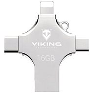 Viking USB flash disk 16 GB 4 v 1 strieborná - USB kľúč