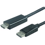 Video kábel PremiumCord DisplayPort - HDMI prepojovací, 2 m čierny