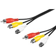 Video kábel PremiumCord Kabel 3× CINCH-3× CINCH M/M 2 m