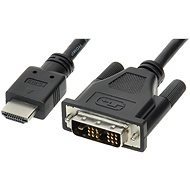 Video kábel ROLINE DVI – HDMI prepojovací, tienený, 2 m