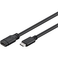Dátový kábel PremiumCord Predlžovací kábel USB 3.1 konektor C/male – C/female, čierny, 2 m
