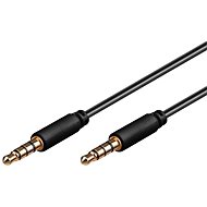 Audio kábel PremiumCord 4-pólový jack M 3,5 -> jack M 3,5, 0,5 m
