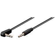 Audio kábel PremiumCord jack M 3.5 -> jack M 3.5 zahnutý konektor, 0.5m - Audio kabel
