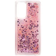 Kryt na mobil iWill Glitter Liquid Heart Case pre Samsung Galaxy A52 Pink - Kryt na mobil