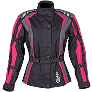 ROLEFF Estretta čierna/ružová/sivá - Motorkárska bunda