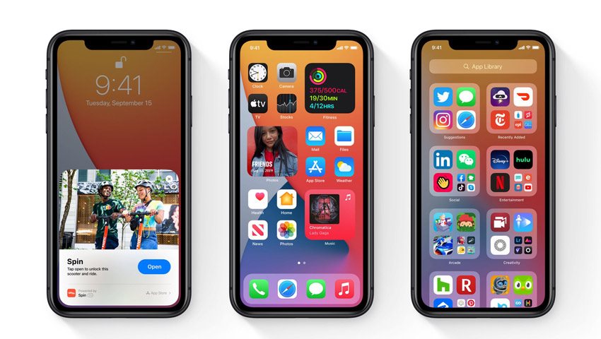Zamykacia obrazovka, úvodná obrazovka a nastavenie Apple iOS Grafické rozhranie iOS