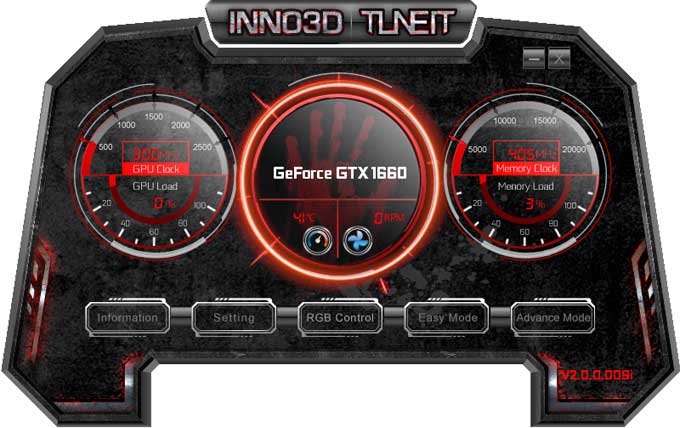 Inno3D GTX 1660 TWIN X2; MSI Afterburner