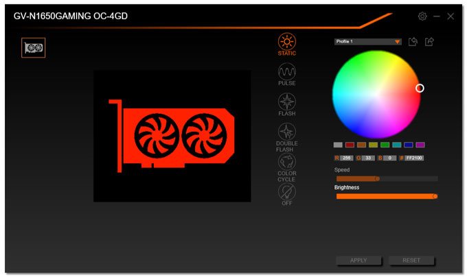 Gigabyte GTX 1650 Gaming OC 4G RGB Fusion
