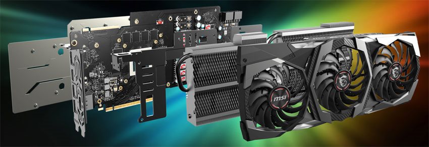 MSI RTX 2070 SUPER Gaming X TRIO; systém chladenia