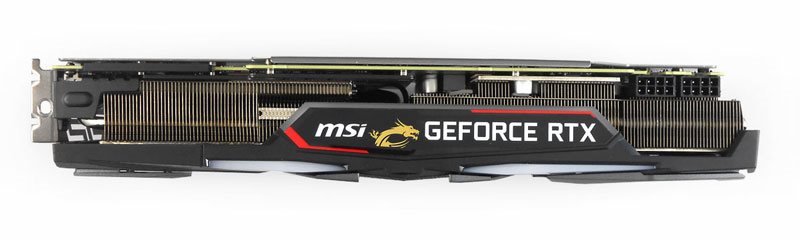 MSI RTX 2070 SUPER Gaming X TRIO; horná strana