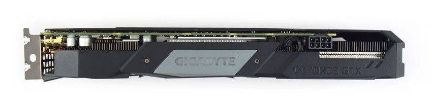 Gigabyte GTX 1660 SUPER Gaming OC; horná strana