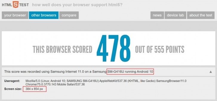 Benchmark HTML 5