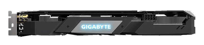 Gigabyte RX 5500 XT Gaming OC 8G; horná strana