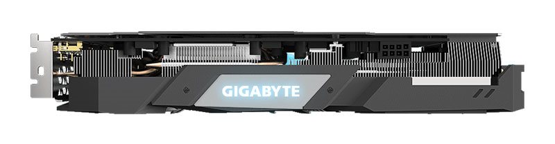 Gigabyte RX 5600 XT Gaming OC 6G ; horná strana