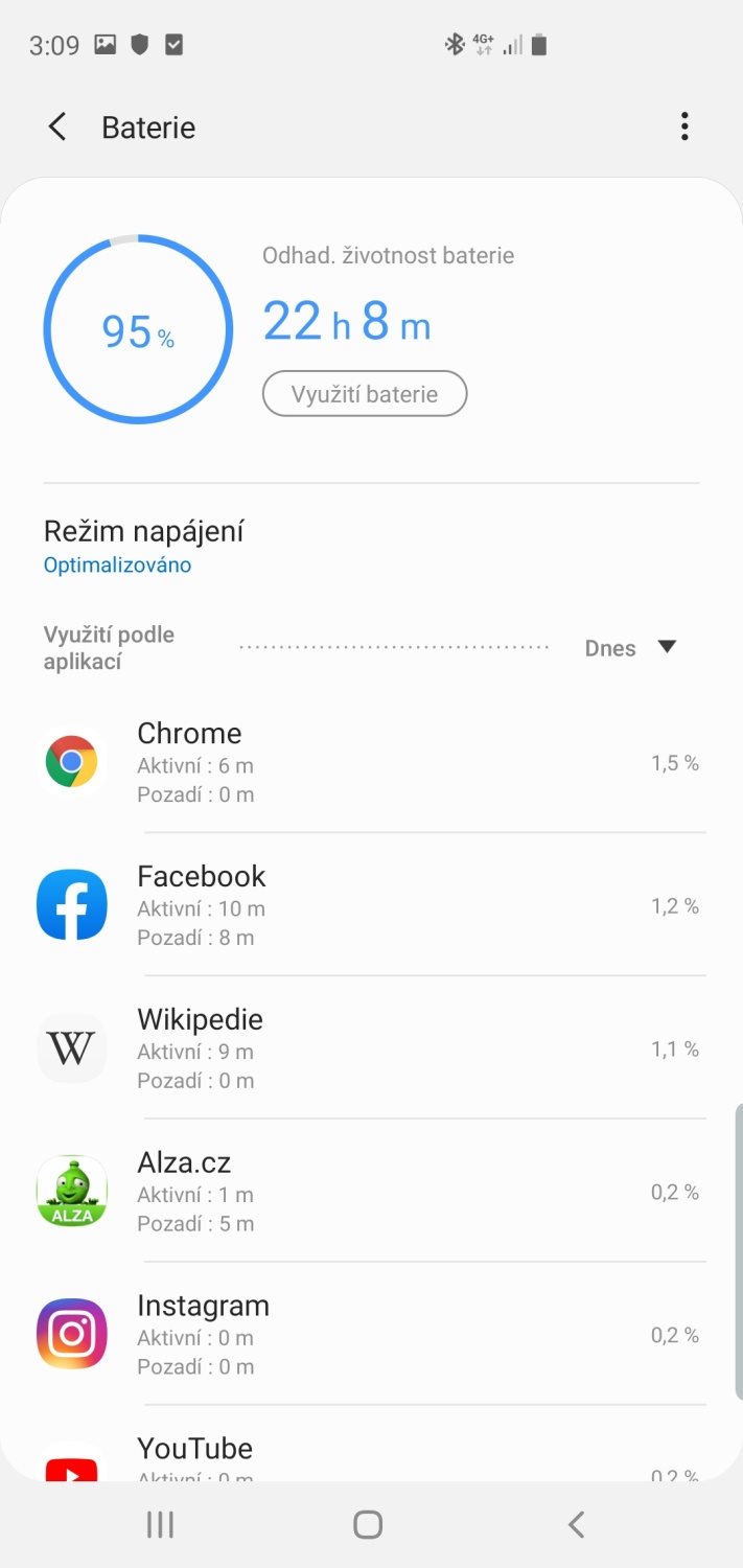 Samsung One UI – batéria