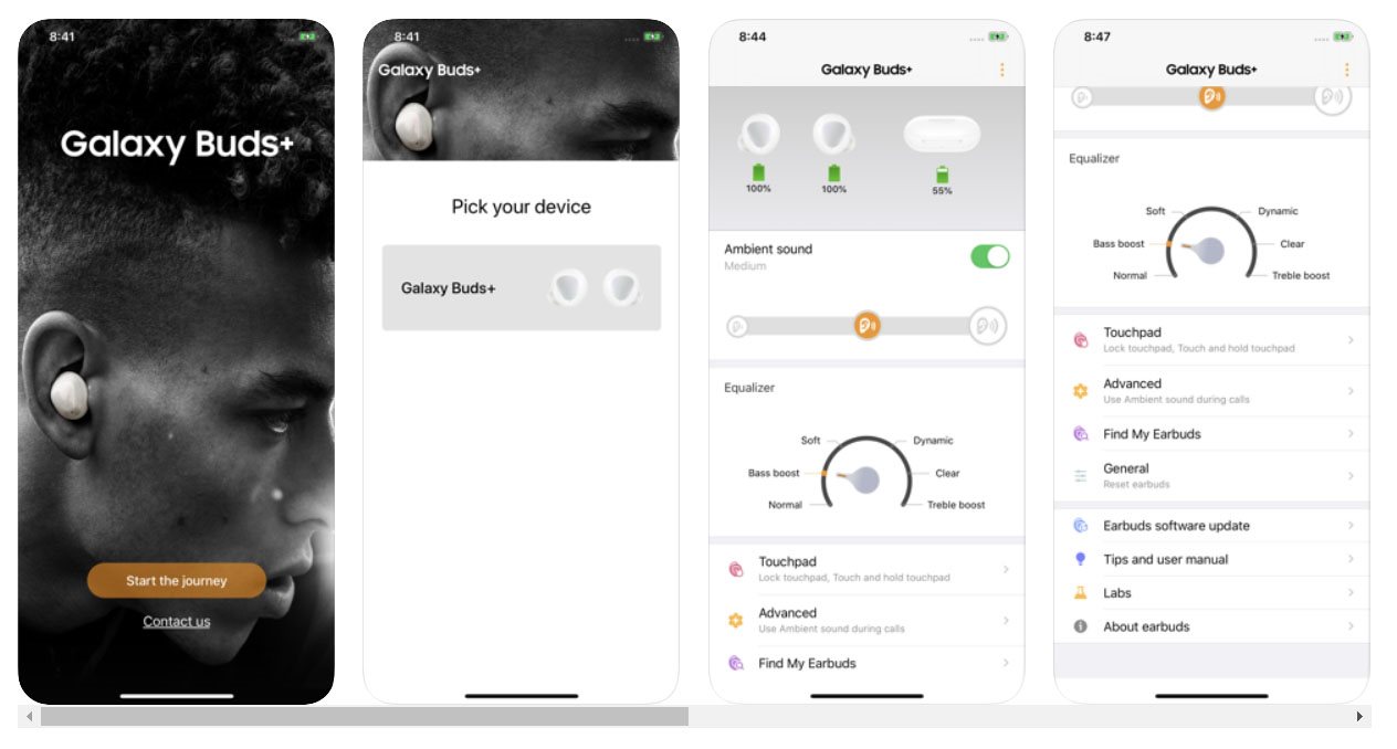 Nová iOS aplikácia na Galaxy Buds+