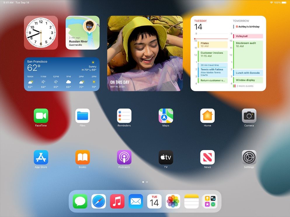Apple iPad; widgety