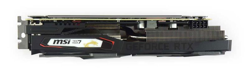 MSI RTX 2060 SUPER Gaming X; horná strana