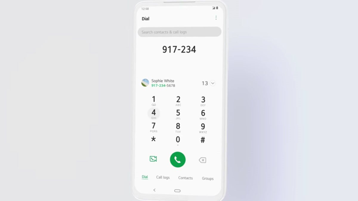 Klávesnica aplikácie telefón
