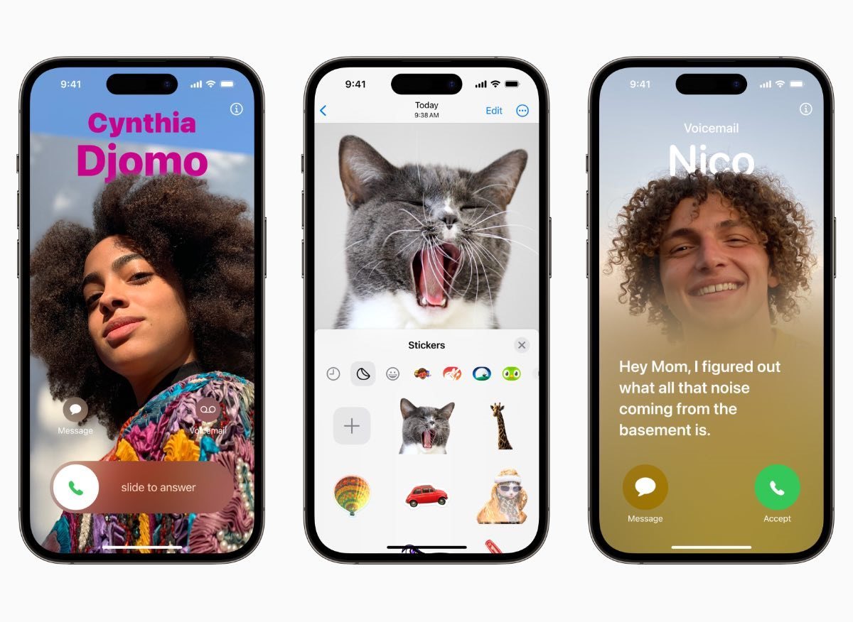 WWDC 2023, iOS 17, zmeny Správy, hovory, Facetime