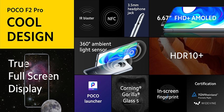 Poco F2 Pro – displej