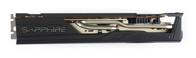 Sapphire PULSE RX 5600 XT 6G; horná strana