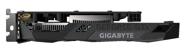 Gigabyte GTX 1650 D6 Windforce OC 4G; horná strana