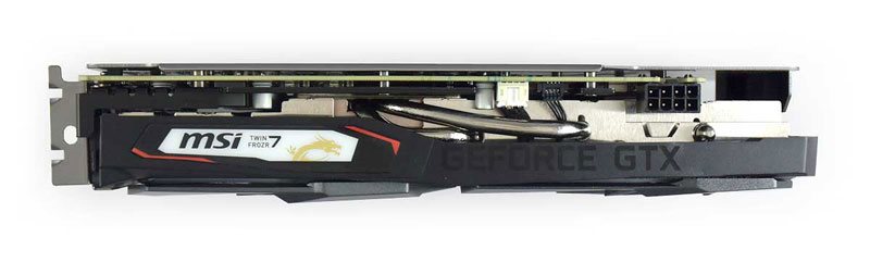 MSI GTX 1660 Gaming X 6G; horná strana