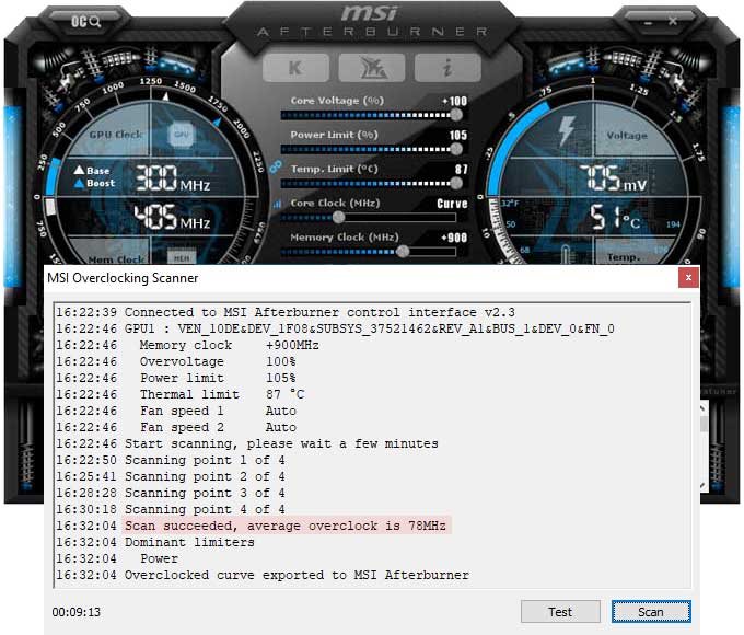 Pretaktovanie MSI RTX 2060 Gaming Z 6G; Afterburner