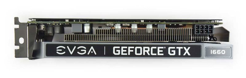 EVGA GTX 1660 SC ULTRA Gaming 6G; horná strana