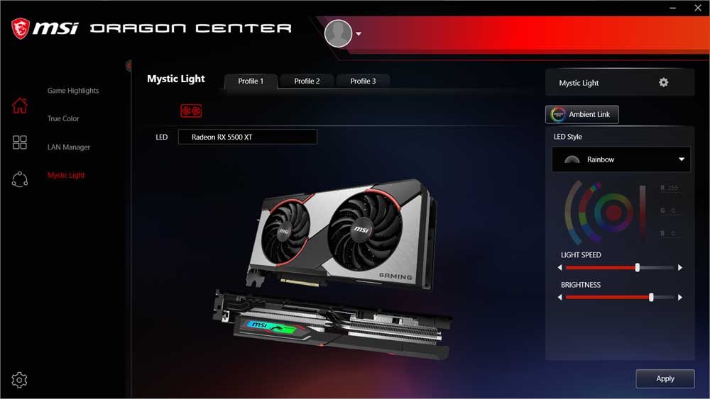 MSI Dragon Center: 