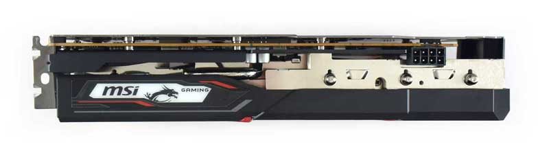MSI RX 5500 XT GAMING X 8G; horná strana