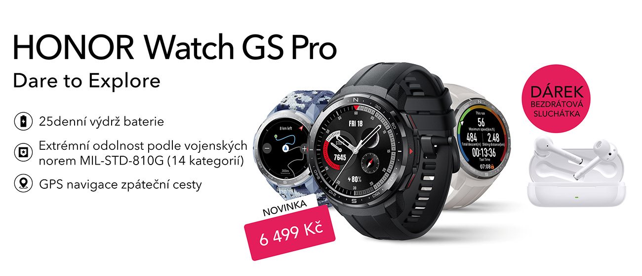 Honor Watch GS Pro; Honor;smartwatch; nositelná elektronika; chytré hodinky; wearables;