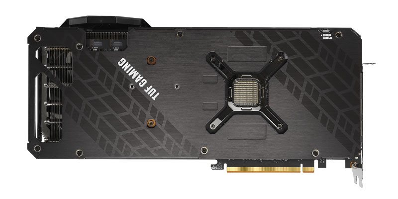 Asus TUF RX 6800 XT O16G Gaming; zadná strana