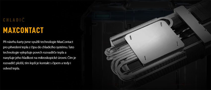 Asus TUF RX 6800 XT O16G Gaming; systém chladenia