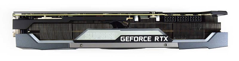 MSI RTX 3080 SUPRIM X 10G; horná strana