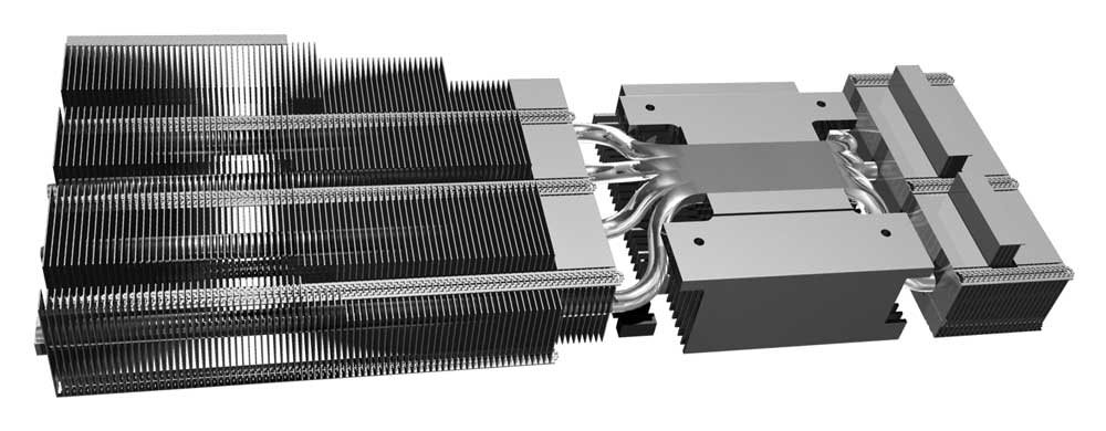Inno3D RTX 3060 iCHILL X3 RED 12G; systém chladenia