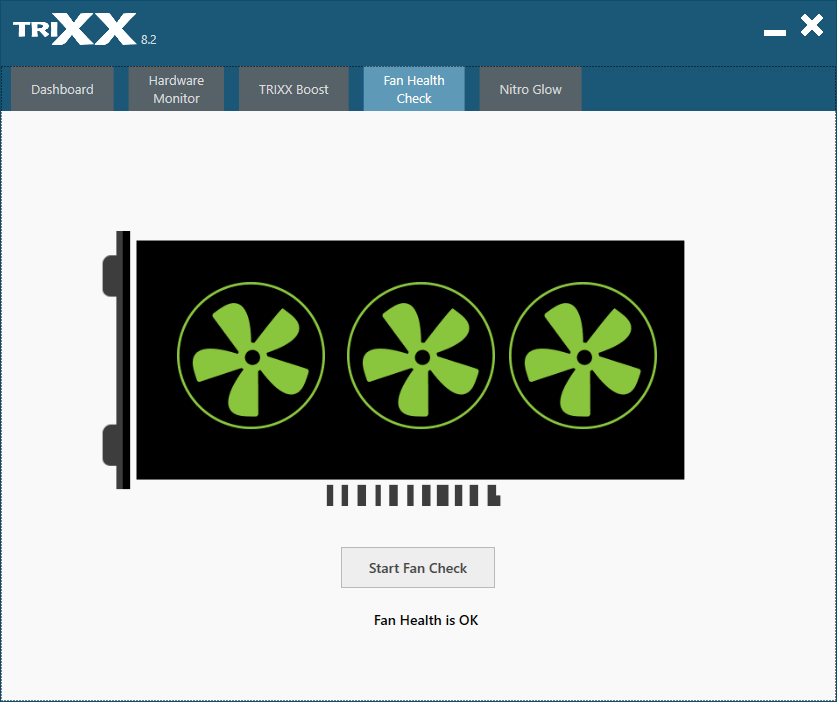 Sapphire NITRO+ RX 6800 16G; TriXX - Fan Healt Check