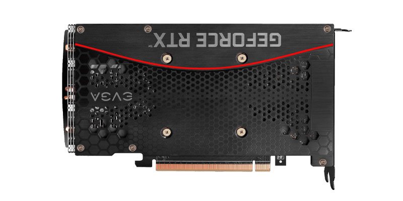 EVGA RTX 3060 XC Gaming 12G; zadná strana