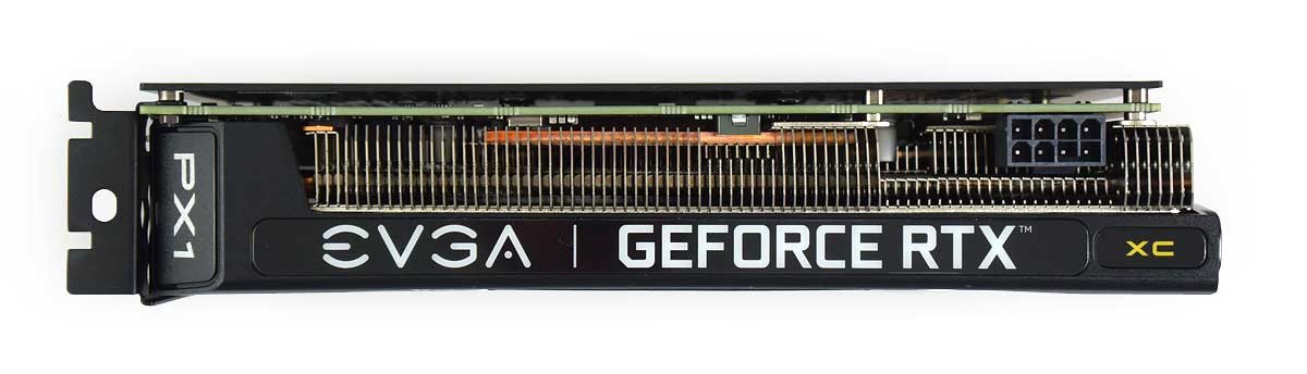 EVGA RTX 3060 XC Gaming 12G; horná strana