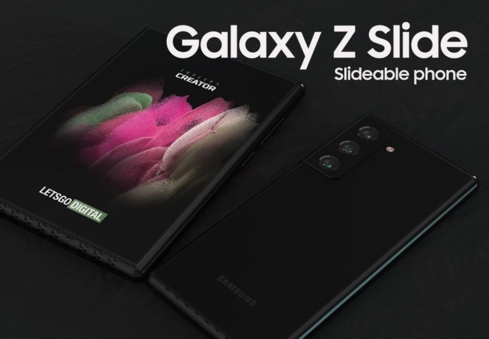 Koncept možného telefónu Samsung Galaxy Z Slide