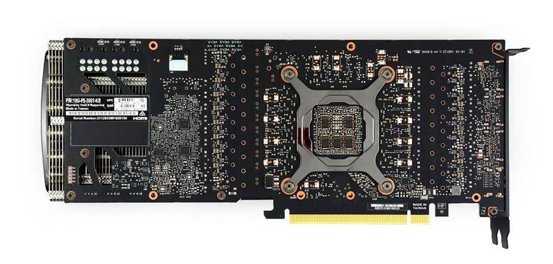 EVGA RTX 3080 XC3 BLACK Gaming 10G; zadná strana