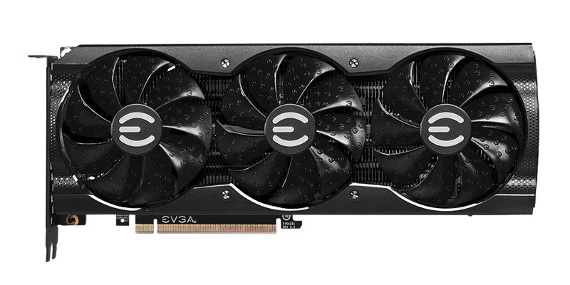 EVGA RTX 3080 XC3 BLACK Gaming 10G; čelná strana