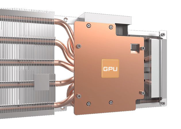 Gigabyte RTX 3070 Ti VISION OC 8G; systém chladenia