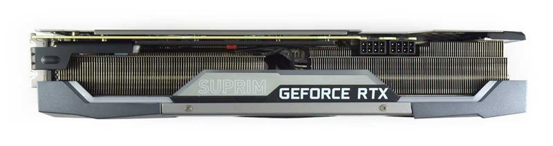 MSI RTX 3070 SUPRIM X 8G; horná strana
