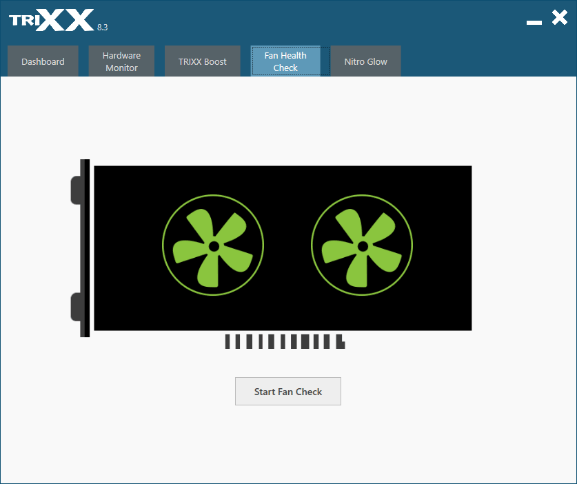 Sapphire NITRO+ RX 6600 XT 8G; TriXX – Fan Healt Check