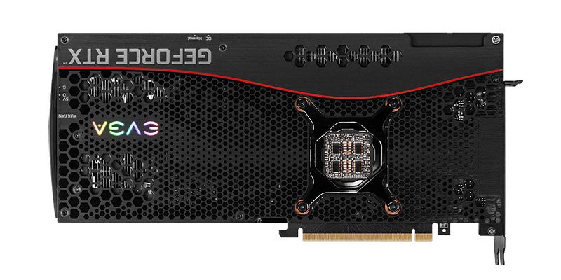 EVGA RTX 3080 Ti FTW3 ULTRA Gaming 12G; zadná strana